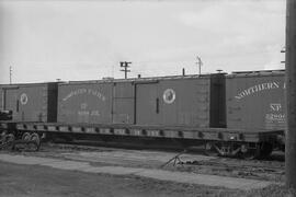 Spokane, Portland and Seattle Flat Car 34199, Bellingham, Washington, undated