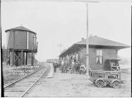 Northern Pacific station at Machias, Washington, in 1928.