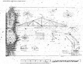 Northern Pacific Engineering Drawing, Wrecking Crane Shed at Pasco, Washington, 1957
