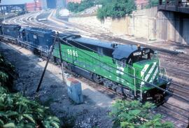 Burlington Northern Diesel Locomotive Number 5095, Missouri Pacific Diesel Locomotive Number 6060...