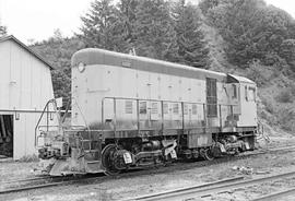 Glacier Sand & Gravel Diesel Locomotive at Steilacoom, Washington in October, 1975.