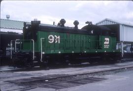 Burlington Northern 991 at Vancouver, British Columbia in 1980.