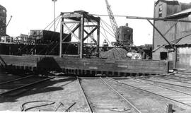 Pacific Coast Railroad servicing facilities at Seattle, Washington, circa 1940.