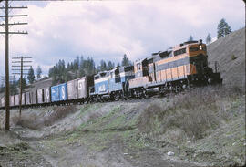 Great Northern Diesel Locomotive 2009, 2015 at Marshall, Washington, 1970