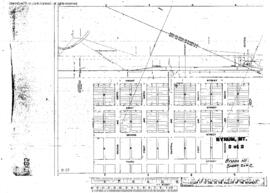 Plat Map of Great Northern Facilities at Bynum, Montana, 1914