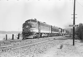 Burlington Northern diesel locomotive 6010A at Titlow, Washington in 1970.