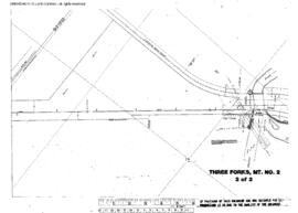 Plat Map of Northern Pacific Facilities at Three Forks, Montana, undated