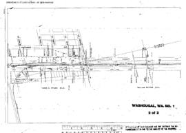 Plat Map of Spokane, Portland, and Seattle Railway Facilities at Washougal, Washington, 1915