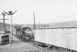 Northern Pacific steam locomotive 684 at Woodinville, Washington, in 1953.