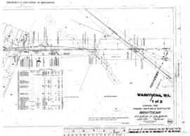 Plat Map of Spokane, Portland, and Seattle Railway Facilities at Washtucna, Washington, 1915