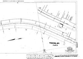 Plat Map of Northern Pacific Facilities at Tuscor, Montana, 1958