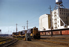 Northern Pacific Railroad Company diesel locomotive 337 at Portland, Oregon in 1962.