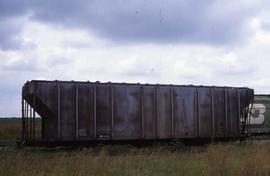 Northern Pacific hopper car number 75672 at Hastings, Nebraska, in 1990.