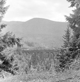 Burlington Northern diesel locomotive 824 at Lester, Washington in 1979.