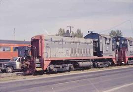 Lewis & Clark Railway Diesel Locomotive Number 82 at Battle Ground, Washington in July 1987.