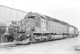 Burlington Northern diesel locomotive 6561 at Seattle, Washington in 1976.