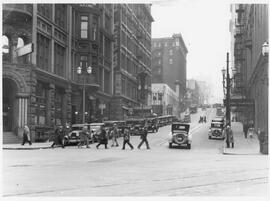 Seattle Municipal Railway cable car track, Seattle, Washington, circa 1930