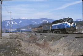 Great Northern Diesel Locomotive 324, 365B, 325B at Bonners Ferry, Idaho, 1968