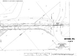 Plat Map of Great Northern Facilities at Dryden, Washington, 1929