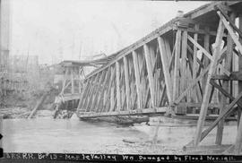 Columbia & Puget Sound Railroad truss bridge at Maple Valley, Washington in November 1911.