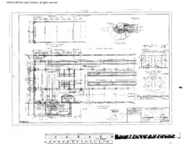 Great Northern Engineering Drawing, Electric Locomotive Repair Shop at Appleyard, Washington, 1945