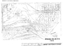 Plat Map of Great Northern Facilities at Spokane, Washington, undated