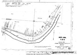 Plat Map of Spokane, Portland, and Seattle Railway Facilities at Pitt, Washington, 1915