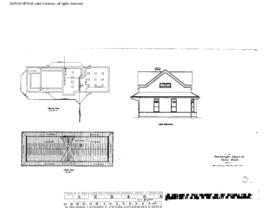Northern Pacific Engineering Drawing, Depot at Kelso, Washington, 1911