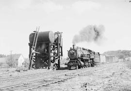 Northern Pacific mixed train number 591 at Frances, Washington, in 1954.