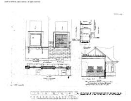 Northern Pacific Engineering Drawing, Depot at Hoquiam, Washington, 1913