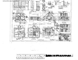 Northern Pacific Engineering Drawing, Section House at Attalia, Washington, 1953