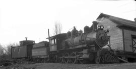 Pacific Coast Railroad steam locomotive number 14 at Taylor, Washington in 1939.