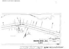 Plat Map of Great Northern Facilities at Benton Spur, British Columbia, 1914