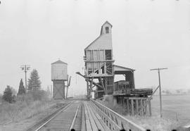 Northern Pacific coal dock at Bromart, Washington, circa 1956.