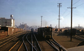 Spokane, Portland and Seattle Railway diesel locomotive 801 at Portland, Oregon in 1961.