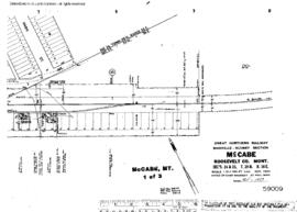 Plat Map of Great Northern Facilities at Mc Cabe, Montana, 1963