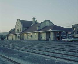 Burlington Northern station at Yakima, Washington, circa 1971.