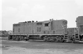 Missouri Pacific Railroad diesel locomotive 619 at Alexandria, Louisiana on June 22, 1978.