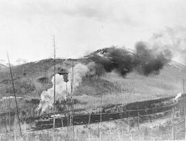 Unknown Steam Powered Freight Train with Pusher, undated