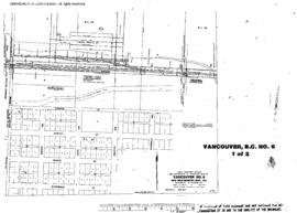 Plat Map of Great Northern Facilities at Vancouver, British Columbia, 1954