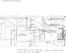 Northern Pacific Engineering Drawing, Shopmen's Service Building at Parkwater, Washington, 1949