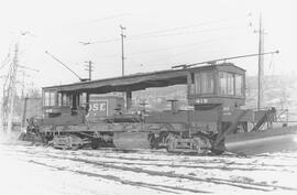 Seattle Municipal Railway Number 415 at the Georgetown carbarn, Seattle, Washington, undated.