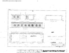 Northern Pacific Engineering Drawing, Car Repair Shed at Parkwater, Washington, 1957