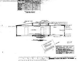 Northern Pacific Engineering Drawing, Yard and Freight Office at Yakima, Washington, 1983