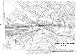 Plat Map of Pacific Coast Railroad Facilities at Seattle, Washington, 1916