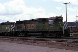 Burlington Northern Railroad Company diesel locomotive 4241 at Portland, Oregon in 1979.