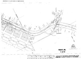 Plat Map of Northern Pacific Facilities at Troy, Idaho, 1941