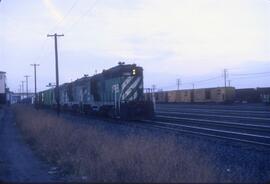 Burlington Northern 1765 at Spokane, Washington in 1986.