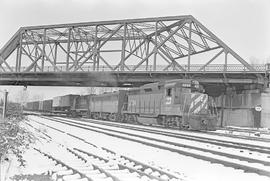 Burlington Northern diesel locomotive 2224 at Tacoma, Washington in 1971.