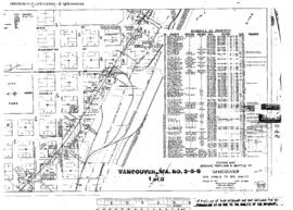 Plat Map of Spokane, Portland, and Seattle Railway Facilities at Vancouver, Washington, 1916